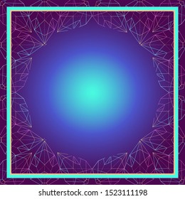 Graphic Geode Background Template in purple & aqua