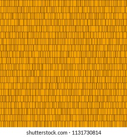 Graphic Geometric Abstract Seamless Pattern, Chaotic Lines on Orange Background, Vector Illustration