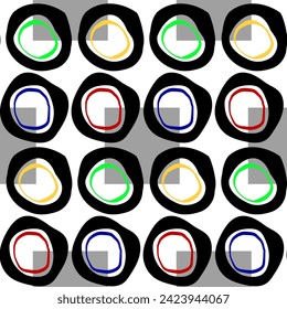 graphic geometric art pattern round color black pattern background texture abstract art print design