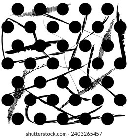diseño de arte de textura de fondo abstracto de línea de brocha geométrica gráfica