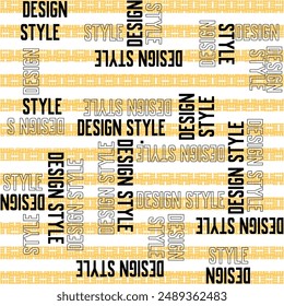 graphic geometric design style slogan writing yellow line zigzag pattern background texture abstract design art print