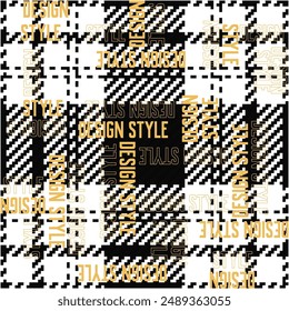 graphic geometric design style slogan yellow  writing plaid line pattern background texture abstract design art print