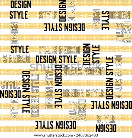 graphic geometric design style slogan writing yellow line zigzag pattern background texture abstract design art print