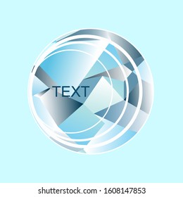 Graphic geometric gradient background with place for your text. logo.