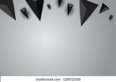 graphic geometric pattern with different black triangles
