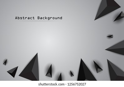 graphic geometric pattern with different black triangles