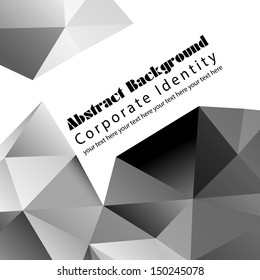 graphic geometric pattern with different triangles and the words 