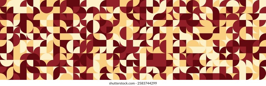 Graphic geometric pattern with minimal shapes and trendy design. Perfect for posters, seamless backgrounds, or textile prints with abstract simplicity.