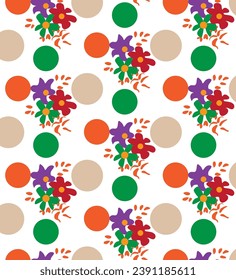 graphic geometric round flowers color art pattern background texture abstract design