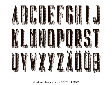 Graphic german alphabet