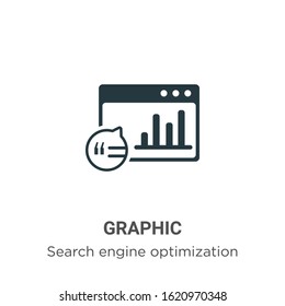 Graphic glyph icon vector on white background. Flat vector graphic icon symbol sign from modern seo & web collection for mobile concept and web apps design.