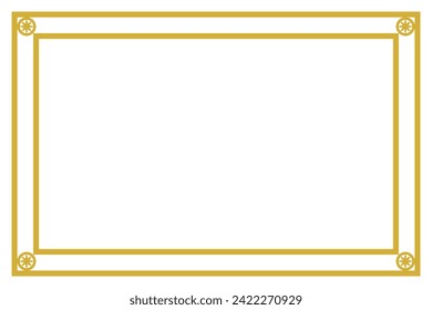 Graphic gold border, frame, shape