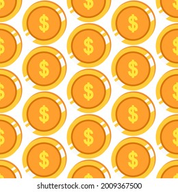 Graphic gold coins pattern for your design and background
