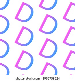 Graphic gradient alphabet pattern for your design and background