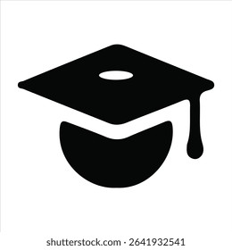 Graphic graduation icon cap and vector art 