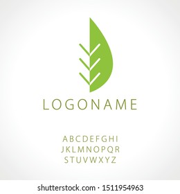 Graphic of green leaf, simple flat vector illustration for nature, plant, garden icon