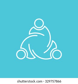Graphic group of 3 people vector