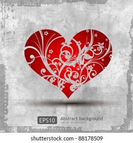 Graphic grunge heart