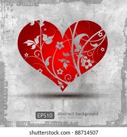 Graphic grunge heart