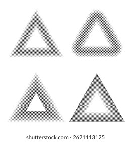 Graphic halftone patterns of triangle for artistic design background and backdrop