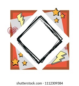graphic hand drawn geometric shape vector illustration