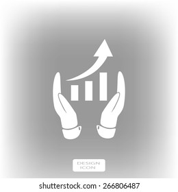 graphic with hand icon