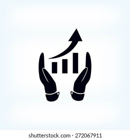 graphic with hand icon