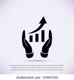 graphic with hand icon