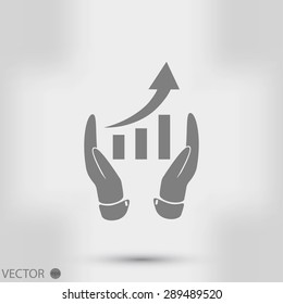 graphic with hand icon