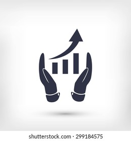 graphic with hand icon