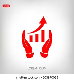 graphic with hand icon