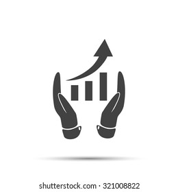 graphic with hand icon