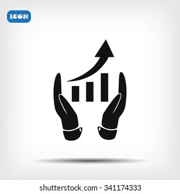graphic with hand icon