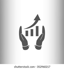 graphic with hand icon