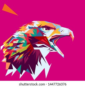 graphic head of a bald eagle mascot vector illustration