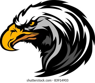 Graphic Head of an Eagle Mascot Vector Illustration