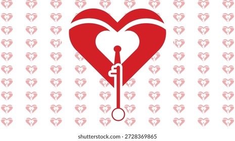  Gráfico de un corazón con una llave, que simboliza el desbloqueo de los secretos del amor, conexiones seguras