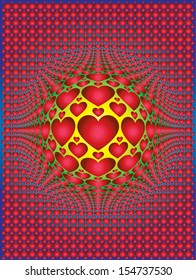 graphic hearts background design