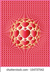 graphic hearts background design