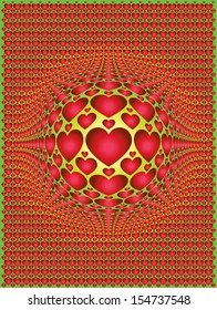 graphic hearts background design