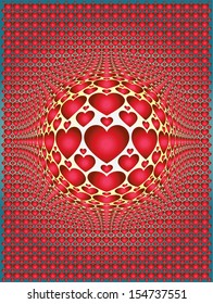 graphic hearts background design