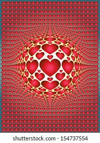graphic hearts background design