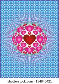 graphic hearts background design