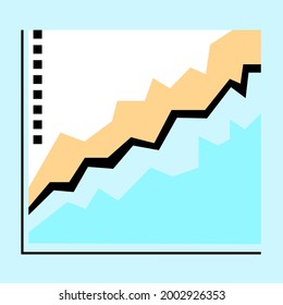 Graph Icon Statistik, Analyse Symbol Vorlage für Grafik und Web Design.