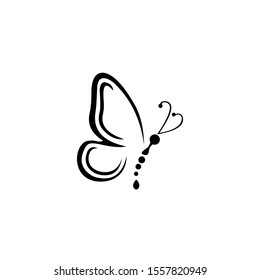 Graphic Icon Butterfly Butterfly Tattoo Isolated Stock Vector (Royalty ...