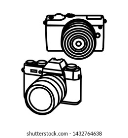 Graphic icon from the camera image icon - Vector