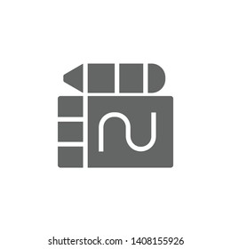 Graphic tablet  icon. Element of materia flat tools icon
