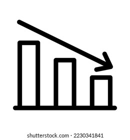 Icono gráfico. Símbolo de signo del gráfico financiero sobre fondo blanco. Ilustración vectorial. EPS 10.