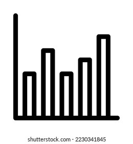 Grafiksymbol. Symbol für Finanzdiagramme auf weißem Hintergrund. Vektorgrafik. EPS10.