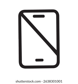 A graphic icon indicating that mobile phones are not permitted in this area a prohibition or restriction on the use of electronics